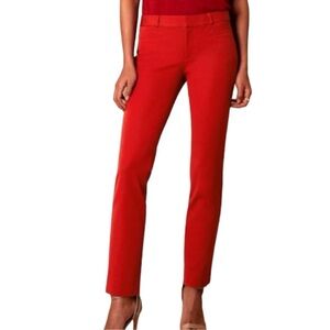 Banana Republic Sloan Slim Ankle Dress Pants Womens Size 12 Red Work